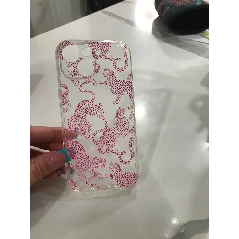 Jaguar leopard iPhone 15 clear phone case
